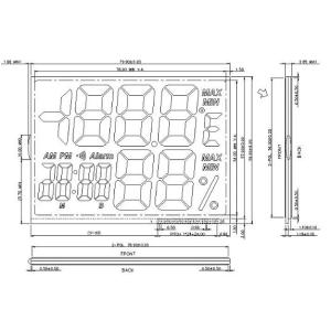 Positive Reflective Segment LCD Display Duty 1/4 Customized LCD Panel