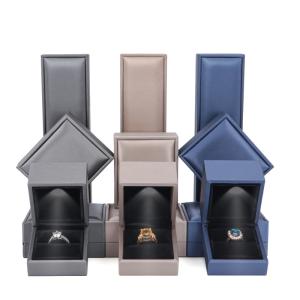 Customized Hanhong Logo LED Jewelry Box for Luxury Faux Leather Personalized
