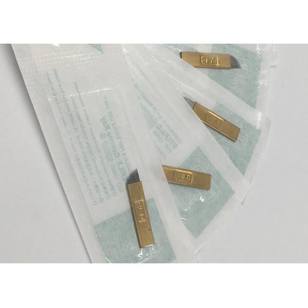 Buy Stable Tattoo Equipment Supplies , 14pin/pc Eyebrow Tattoo Cosmetic Needle at wholesale prices