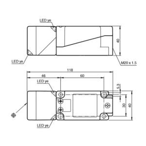 Pepperl+Fuchs NBB20-U1-Z2 Inductive Proximity Sensor 20mm Detection 10-30V DC