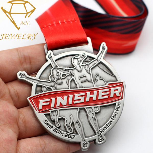 Buy Sports Metal Award Silver Running Championship Medals at wholesale prices