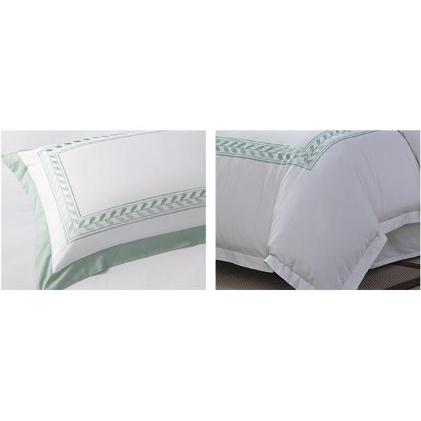 Simple Modern Bedding Sets 100% Cotton Embroidered With Twin / Queen / King Size