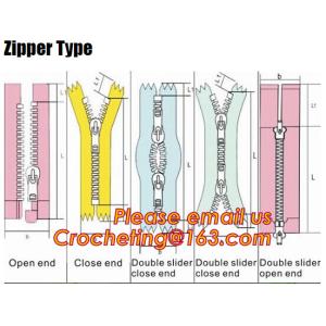 Cheap garment zipper plastic double color zippers large roll custom resin zipper
