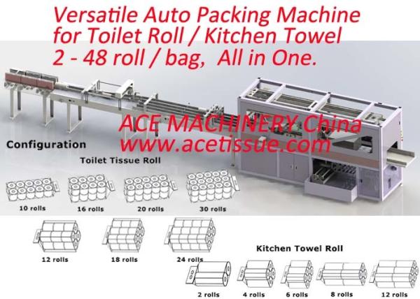 multifunctional Hygienic Tissue Paper Kitchen Roll Packing Machine with Machine