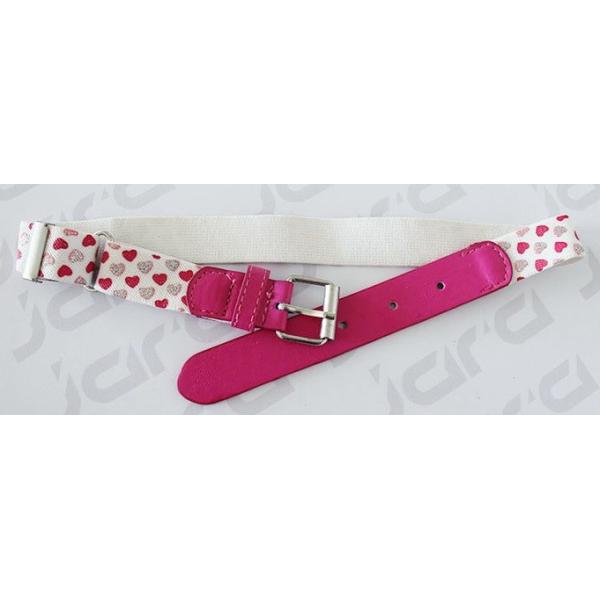 Heart Shape Girls Elastic Belt , Silk Printing / Metallic Printing Children