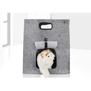 Quality Mechanical Wash EN71 Felt Cat Bag With Side Zipper Flap for sale