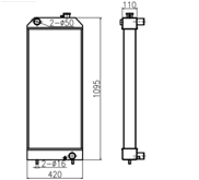 Excavator Spare Parts High Quality Water Radiator For Carterpillar 326-3870