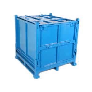 1500Kg Heavy Duty Metal Pallet Cage Collapsible Stillage Bins OEM