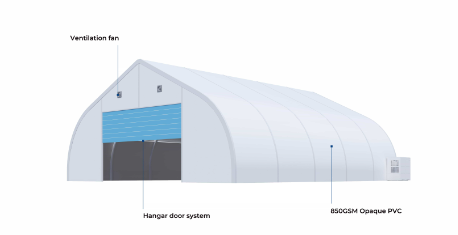 White, Grey, Clear Or Customized Large Pvc Aluminum Warehouse Tent For Building Industrial Storage