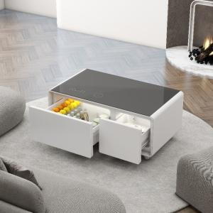Multifunctional Coffee Table with 65L and 28L Two Drawer Refrigerator Compact