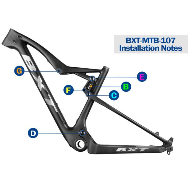 BXT Full Suspension Frame Screw Bicycles Parts BXT-077 097 107 Bike Frame Accessories