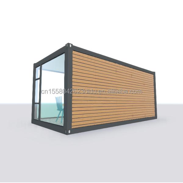 Mobile and Portable Prefab Warehouse 20ft Shipping Container Office with 50/75/100mm Wave Sandwich Panel Wall