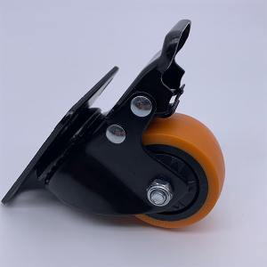Dual Locking Swivel Plate Polyurethane Caster Wheels 2 Inch