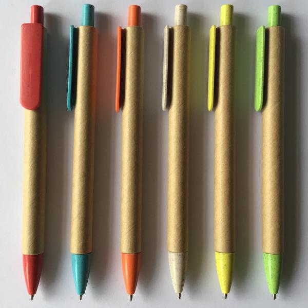 Buy biodegradable pen made by paper and straw with printing LOGO at wholesale prices