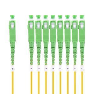 Singlemode 1x8 Fiber PLC Splitter ABS Box Type SC / APC Connector 8 Ways