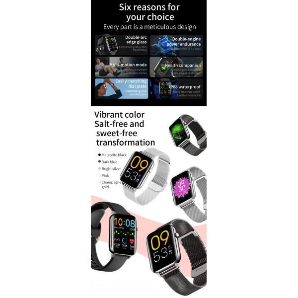 Wholesale KKJ Smart Watch Blood Oxygen Heart rate Detection IP68 Waterproof NY15 Reloj Smartwatch 2021