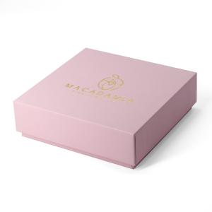 Pink White Lid And Base Paper Cardboard Jewelry Box Custom Kraft Packaging Box