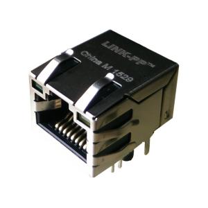 Quality JFM3831-3341-4F Rj45 Female Connector Pinout Shielded with Leds Media panel PC for sale