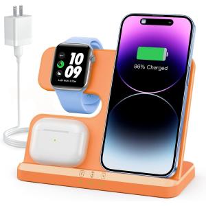 3 in 1 Charging Station for iPhone, Wireless Charger for iPhone 15 14 13 12 11 X