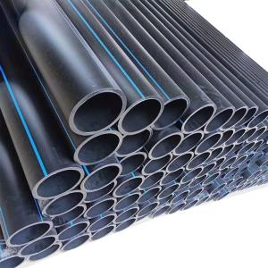 Raw Material Hdpe Water Supply Pipe Drainage And Sewage Black PE100
