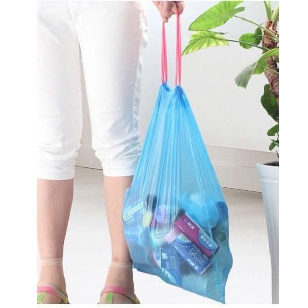 Household Environmentally Friendly Drawstring Garbage Bag with Hand Held Pull