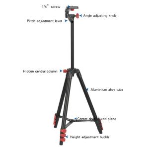 1.35M Extendable Adjustable Phone Tripod Compatible With Tablet Camera Ipad