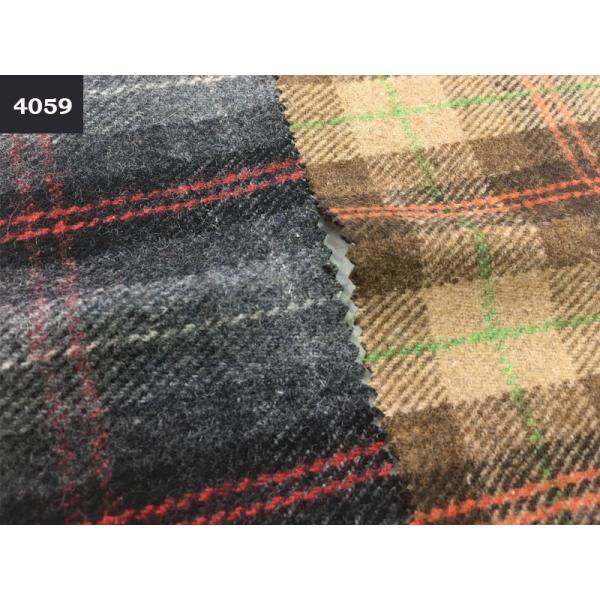 400gsm Scottish Plaid Tartan Tweed Fabric Poly Wool Suiting Fabric Abrasion Resistant