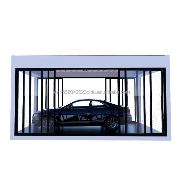 Crystal Glass Shop Design 20ft Mobile Prefabricated House with Galvanized Steel Bending 180g and Aluminum Alloy Windows