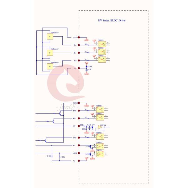 60VDC 195VDC AC / DC Input Brushless DC Motor Driver 1800W With Hall Sensors