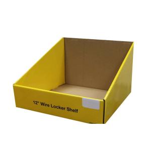 Litho CMYK Custom Printed Display Boxes Clay Coated Paper Yellow