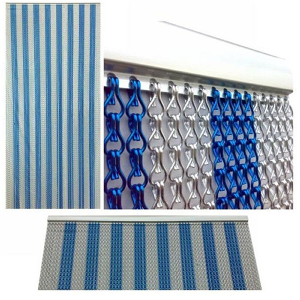 Buy Colors Double Hooks Chain Link Fly Screen For Decoration at wholesale prices