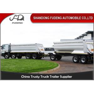 China Farming Draw Bar Trailer With Turntable 20 - 50 Tons Loading Capacity on sale