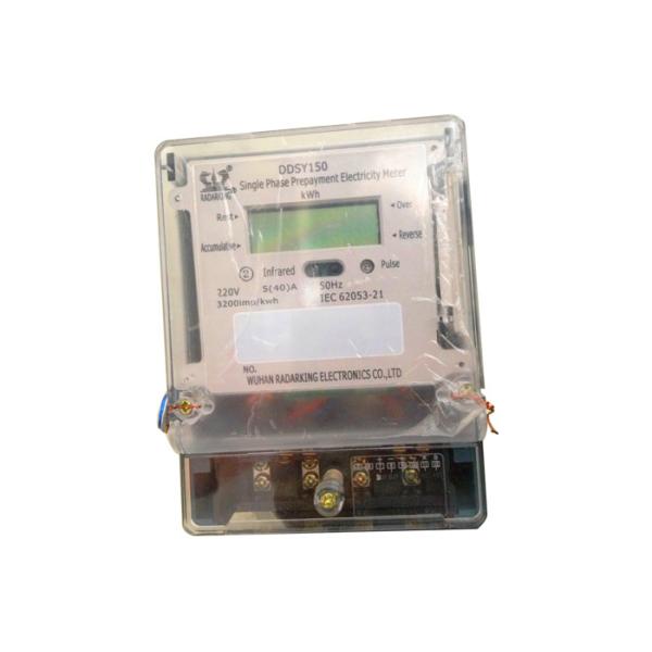 Insert IC Card Prepaid Energy Meter Single Phase Two Wires 220V Overload