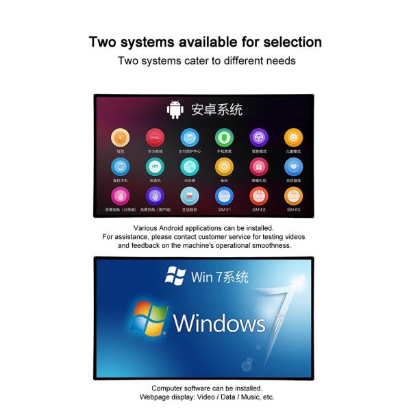 High Resolution Media Screen 43 Inch Wall Mount Digital Signage Advertising Player