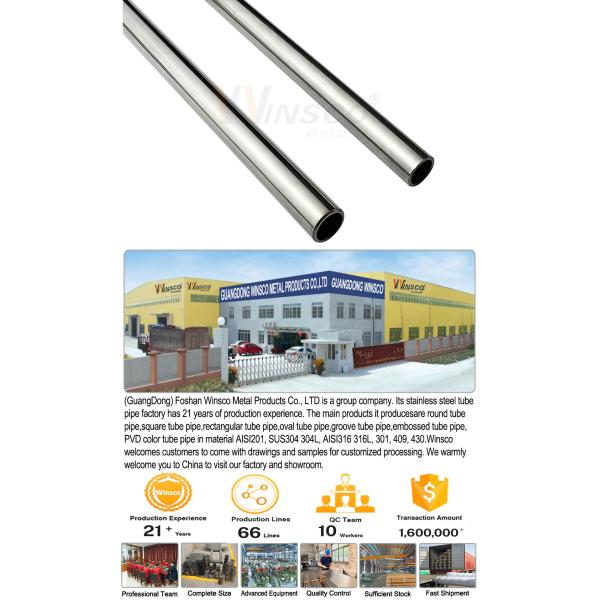 AISI 201 304 316 Satin Mirror Finish 12.7mm Inox Tube 1/2'' Stainless Steel Round Pipe 0.4mm-1.5mm Thickness
