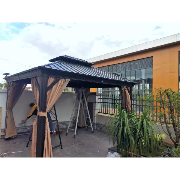 Outdoor Hardtop Gazebo With Polycarbonate Roof Gazebo Canopy
