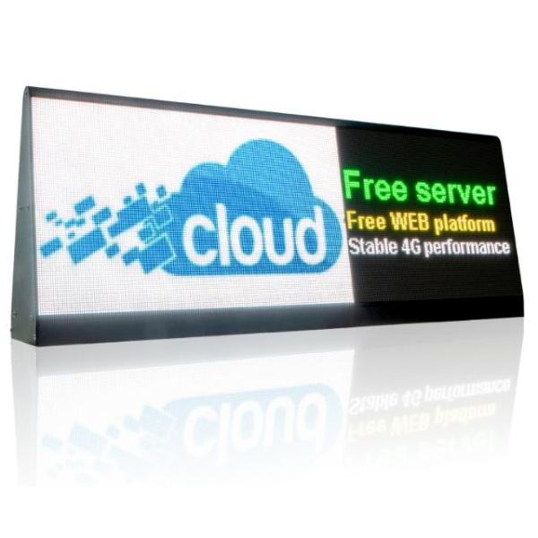 DC 5V Voltage Car LED Sign Display with 1R1G1B Configurations and 192*64dot Screen Resolution