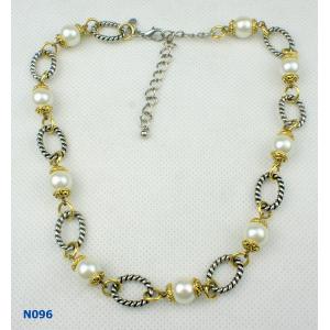 Quality Silver Color Custom Fashion Jewelry Beaded Pearl Necklace for Anniversary for sale