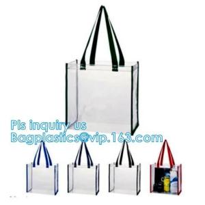 handle bag&luxury shopping paper bag, pvc simple convenient hoop handle clear