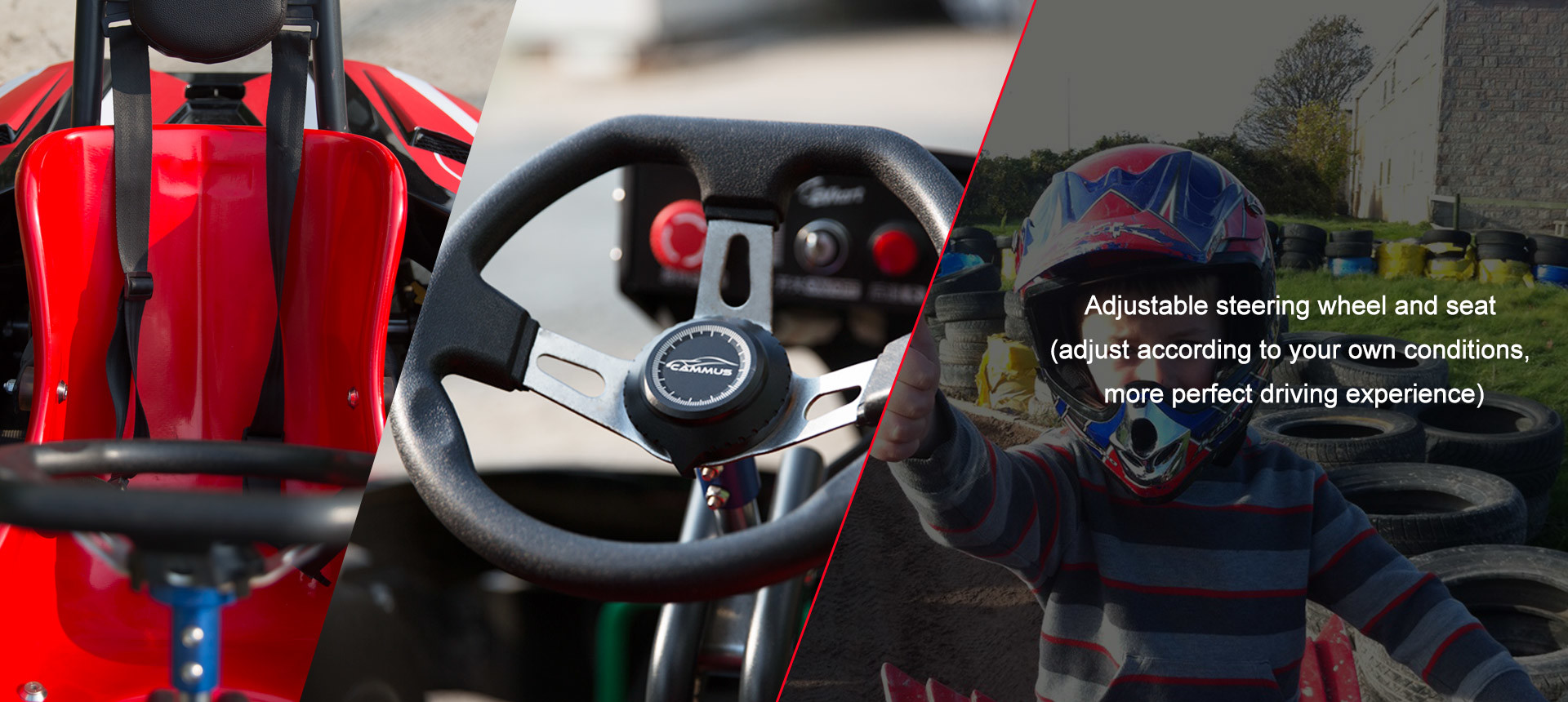 2.5h Driving Electrical Go Kart 1200W Single Motor Children Go Karting