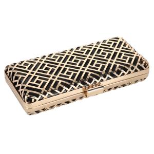 Geometric Patterns Long Minaudiere Clutch Frame 200g
