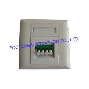 China Fiber Optic Termination Box Wall Plate Outlet LC Quad Adapter Loaded For FTTX on sale