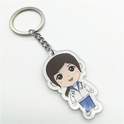 Printing Cute Cartoon Keychain Plastic 3D Reflective Personalised Keychain