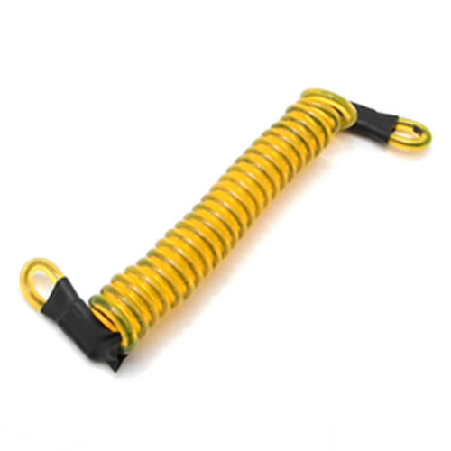 2015 new type transparent yellow short smart coil retractable lanyard coil with