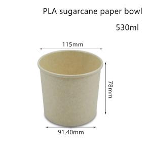 China Compostable PLA Sugarcane Paper Soup Bowl Takeaway Container on sale