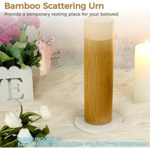 Quality Bamboo Scattering Urn Set, 4PCS Small Bamboo Scattering Urns for Human Ashes, Cremation Ashes Tube Urns for Human for sale