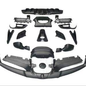 For Ferrari 488 Carbon Fiber Body Kit 488 Upgraded Capristo Style Carbon Fiber Front Lip Diffuser Spoiler