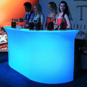Quality Modern LED Bar Counter Illuminated Led Plastic Salon / Restaurant for sale