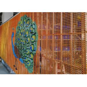 Quality Double Hooks Chain Link Curtain Aluminium Anodized Surface Treatment for sale