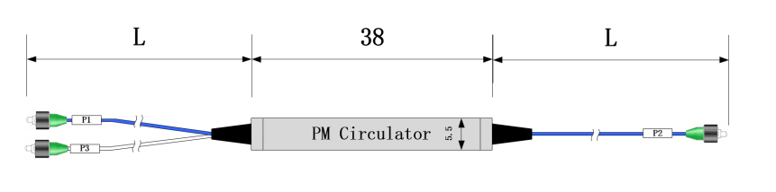 High Isolation Optical Circulator Polarization Maintaining PM Circulator 3 Port